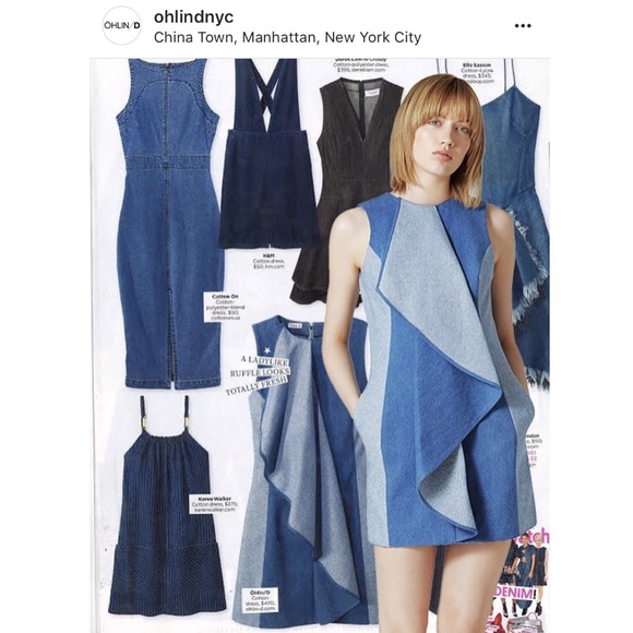 SOLD ÖHLIN/D New York Denim Draped Dress NWT 4 - Picture 4 of 8